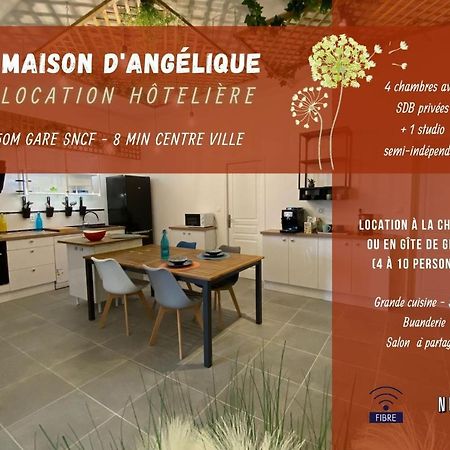 La Maison D'Angelique - Colocation Hoteliere A 150M Gare Tgv- Grande Cuisine Equipee & Salon - Fibre - Netflix Niort Eksteriør billede