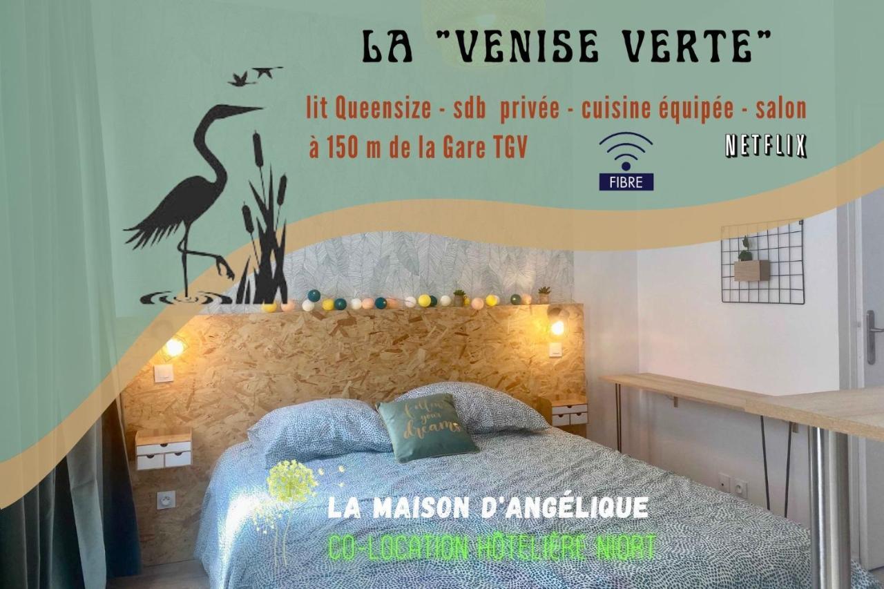 La Maison D'Angelique - Colocation Hoteliere A 150M Gare Tgv- Grande Cuisine Equipee & Salon - Fibre - Netflix Niort Værelse billede